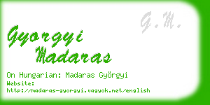 gyorgyi madaras business card