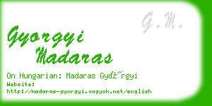 gyorgyi madaras business card